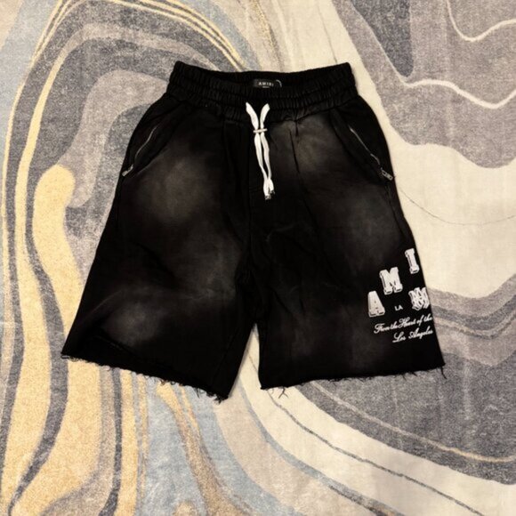 Amiri Collegiate Black Shorts Mens Size Medium Or Large - Picture 1 of 3